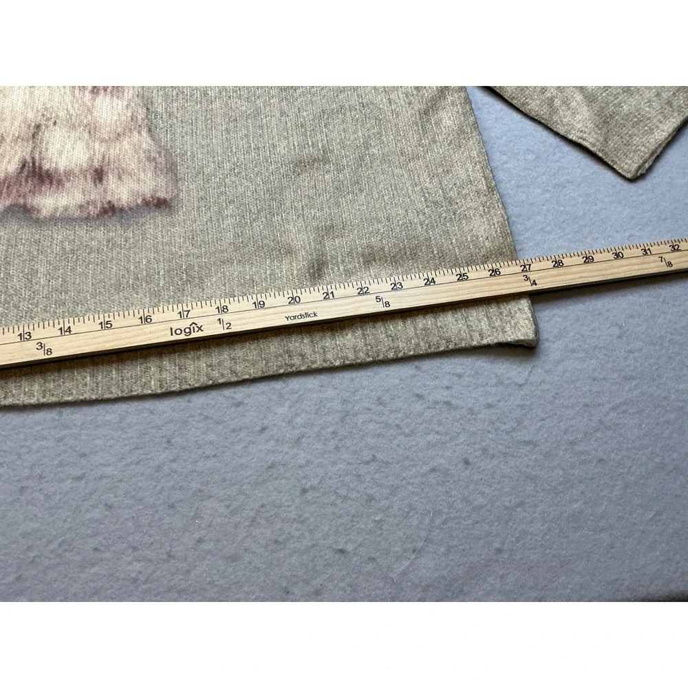 Alpaca Animal Graphic Knit Sweater Tan 5XL Oversized‎ Pullover